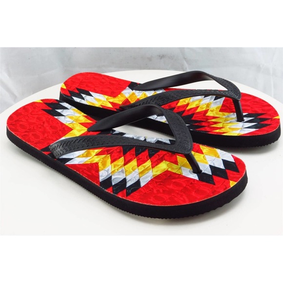 Sublimation Size Medium M Multicolor‎ Flip Flop Synthetic Men Shoes - Picture 3 of 9